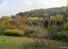 Herbstlicher Ausblick mit Holzhahn